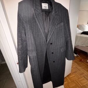Zara Charcoal Pinstripe Jacket